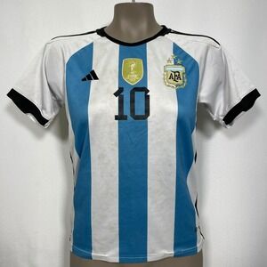 Lionel Messi #10 Argentina World Cup 2022 Champions Adidas Jersey Women's SMALL